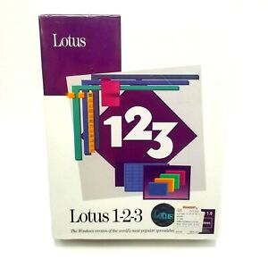 Vintage 1991 LOTUS 1-2-3 Release 1.0 for WINDOWS - NOS New/Old Stock - SEALED