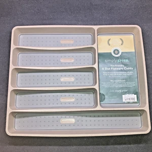 Silverware Kitchen Utensil Drawer Organizer Holder Tray Recycle Material 16x13x2 - Picture 1 of 8