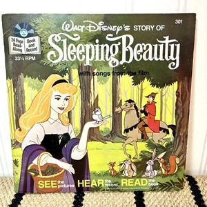 SLEEPING BEAUTY Read Along Record & Book 33 1/3 RPM Walt Disney's 1977 #301 - Picture 1 of 7