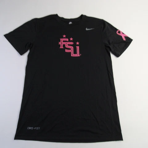 Florida State Seminoles Nike Dri-Fit Short Sleeve Shirt Men's Black/Pink Used Cover