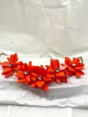 Crewcuts винтажное ожерелье заявление коралл цветами 16 в LG AB-1 - Изображение 1 из 4