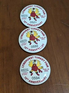 Prendedor Lyndhurst Feria del Turquía 10 aniversario Lyndhurst y Seeley's Bay 20 03 de septiembre - Imagen 1 de 2