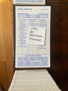1991 Strat-O-Matic Baseballkarten mit zusätzlichen Spielern - Bild 1 von 7