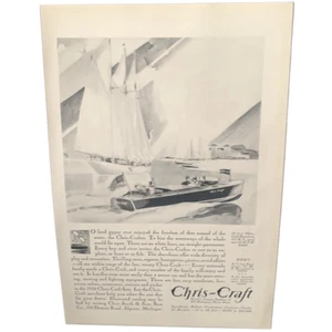 Vintage 1930 Cris-Craft Land Gypsy Ad Advertisment - Picture 1 of 4