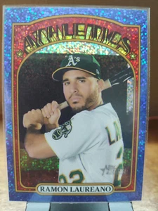 2021 Topps Heritage Chrome Blue Sparkle #478 Ramon Laureano Oakland Athletics - Picture 1 of 2