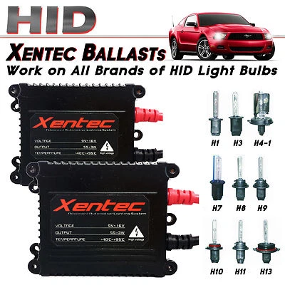 Two Xentec Xenon HID Kit 's Replacement Slim 55W Ballast H4 H7 H10 H11 H13 9006 - Image 1 of 4