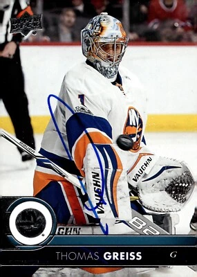 Thomas Greiss - Signed 2017-18 Upper Deck Series 1 Card #125 - Islanders - Image 1 of 2