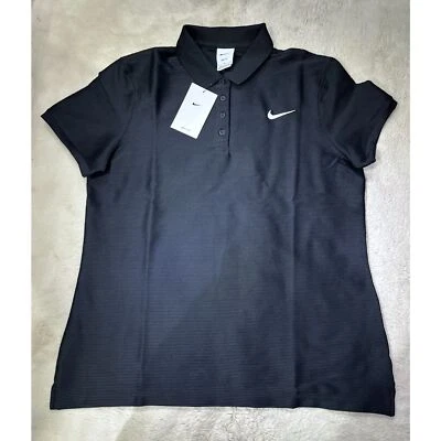 Nike Mujer Grande Victory Dri-FIT Golf Polo Acanalado Camisa Blanca FD6710-010 NUEVO Foto 1 de 4
