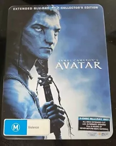 Avatar Extended Collector's Edition (Blu-Ray, 2009) Embossed Tin Aus Excl VGC - Picture 1 of 17