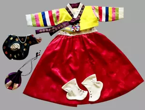 Größe 2 Koreanisches traditionelles Kleid Hanbok Set Joseon Dynastie Stil Regenbogen Hanbok - Bild 1 von 11