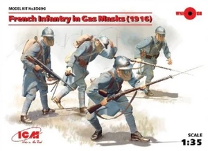 ICM Models 1/35 French Infantry in Gas Masks 1916 4pcs ICM35696 - Bild 1 von 1