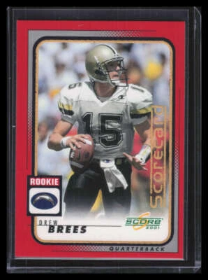 2001 Score Scorecard 272 Drew Brees Rookie 187/357 - Image 1 of 2
