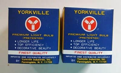 Lot of 2 Yorkville 2000 hour 25w 130v Candelabra Complexion Soft White 8926 A20 - Image 1 of 4