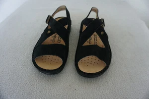 FINN COMFORT Palma Sandalias De Verano Con Plantillas Talla 35 Negro Cuero NUEVO - Imagen 1 de 7