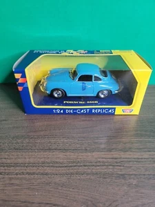Die Cast Car - Blue Porsche 356 B 1-24 Scale -MOTOR MAX CANADIAN - Picture 1 of 5