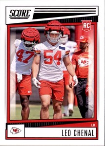 2022 Panini Score Leo Chenal Rookie Kansas City Chiefs NFL Football #354