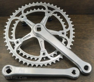 Vintage Campagnolo Late Super Record Road Bike CRANKS 172.5mm 52t 42t Chainrings - Image 1 of 4