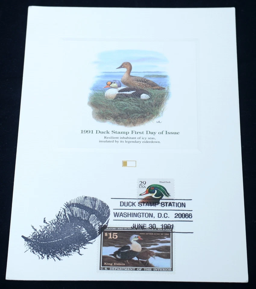 USA Scott #RW58 #2484 Migratory Bird Hunting Duck 1991 Stamp FDC First Day Cover - Image 1 of 1
