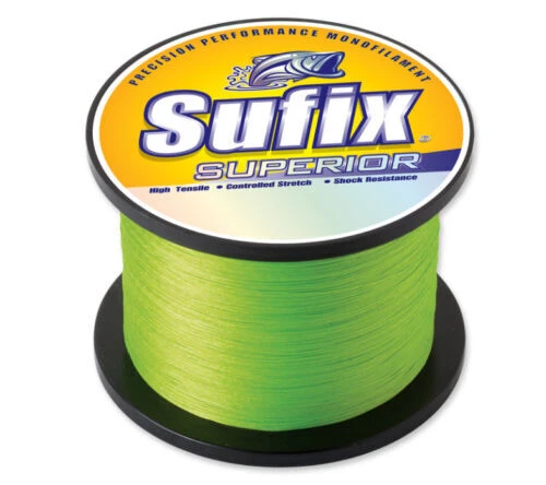 SUFIX Superior Monofilament Fishing Line 25Lb 2145Yd 1# Spool 0.5 Hi-Vis Yellow - Image 1 of 1