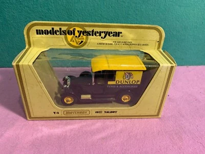 De colección Matchbox Lesney 1978 Modelos de Antaño Y5 1927 Neumáticos Talbot Dunlop Foto 1 de 4