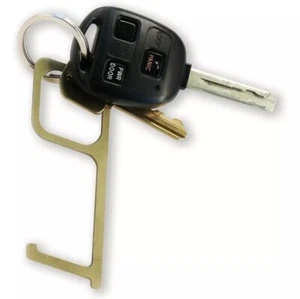Minute Key No Touch Tool, Solid Brass, Use to Open Doors, or Turn On Faucet - Picture 1 of 3