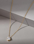 Elegant Cubic Zirconia Pendant Gold Necklace - Timeless Sparkle And Luxury