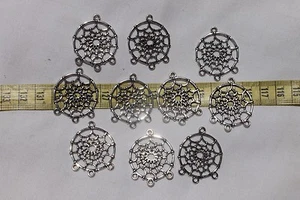 34x28x2mm Estilo Tibetano Atrapasueños Dijes Colgantes Hormiga. Plata/10 piezas - Imagen 1 de 1