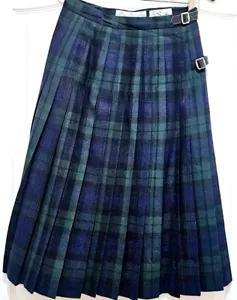 KINLOCH ANDERSON - Damen Blackwatch kariert Wolle, plissierter schottischer Kilt (10) - Bild 1 von 5