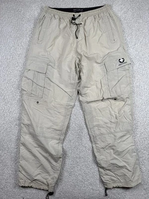 Pantalones cargo vintage Abercrombie & Fitch para hombre M bronceado Y2K paracaídas Gopcore Foto 1 de 4