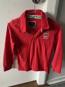 Wales Heritage Rugby Long sleeve Kids Jersey Size 9-10 Red  - Picture 1 of 7