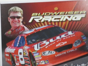 Dale Earnhardt Jr Vintage USA Made Blechschild Budweiser Racing 16" x 12 1/2" Neu - Bild 1 von 4
