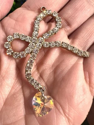 Swarovski Crystal Heart With Aurora Borealis Shine Design Pendant For Necklace - Image 1 of 4