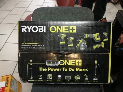 New Ryobi PCL1600K2 18V Cordless 6-Tool Combo Kit - Image 1 of 4