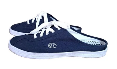 Tênis Champion Feminino de Lona Azul Marinho Tamanho 11 Salto Aberto Tamancos com Cadarço - Imagem 1 de 4