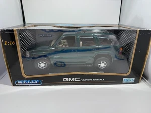 1/18 Welly GMC Yukon Denali GMT800 Diecast Dark Green RARE! US Seller 9863W - Picture 1 of 14