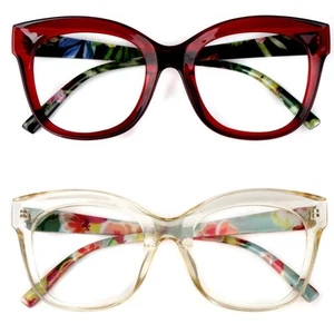 Cat Eye Funky Oversized Retro Fashion Reading Glasses Womans 2 Colours DX97 - Picture 1 of 14