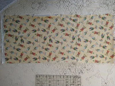 Tela de algodón REMANENTE Santa Elf Toss Jim Shore Springs Creative Elves 14"x32" Foto 1 de 4