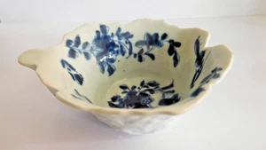 ANTIQUE WORCESTER BLUE AND WHITE MANSFIELD PATTERN BUTTER BOAT C 1758 - Picture 1 of 12
