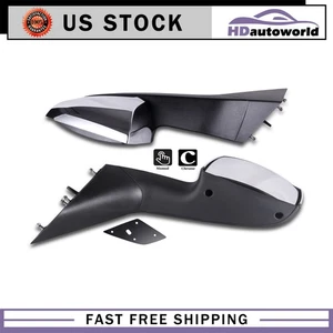 Chrome For 2004-2016 Volvo VNL Mirrors Pair LH+RH Side Hood 82361058,82361050 - Picture 1 of 18