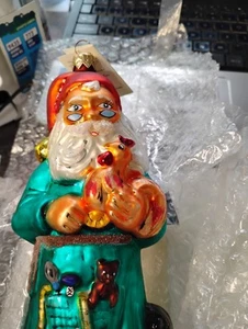 1998 Christopher Radko SANTA RARE 8" Ornament Toy Tinker from 1998 #98-220-0. - Bild 1 von 5