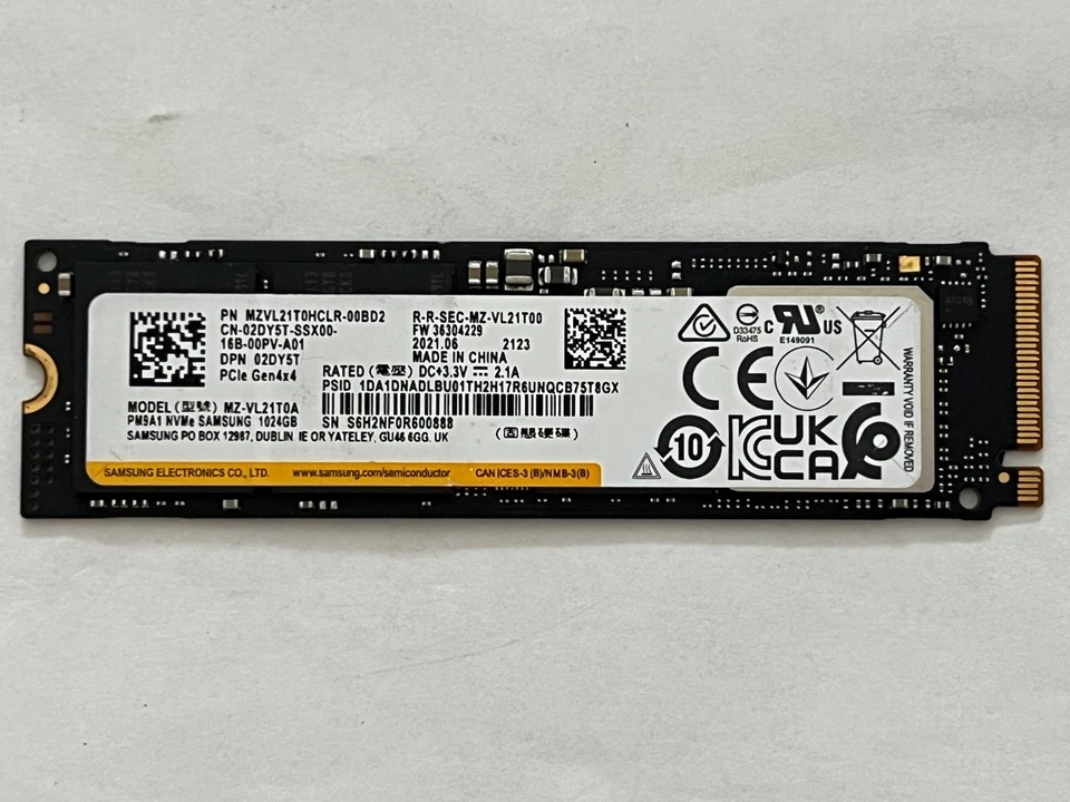 Samsung 1024GB 1TB PCIe Gen4x4 SSD MZ-VL21T0A (MZVL21T0HCLR) - Image 1 of 3