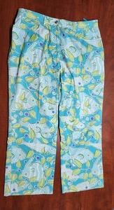 LILLY PULITZER mehrfarbige Caprihose Größe 12 B104 - Bild 1 von 4