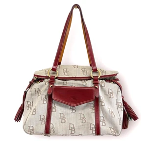Dooney and Bourke Florentine Jacquard The Smith Tasche Large in Red Monogram - Bild 1 von 18