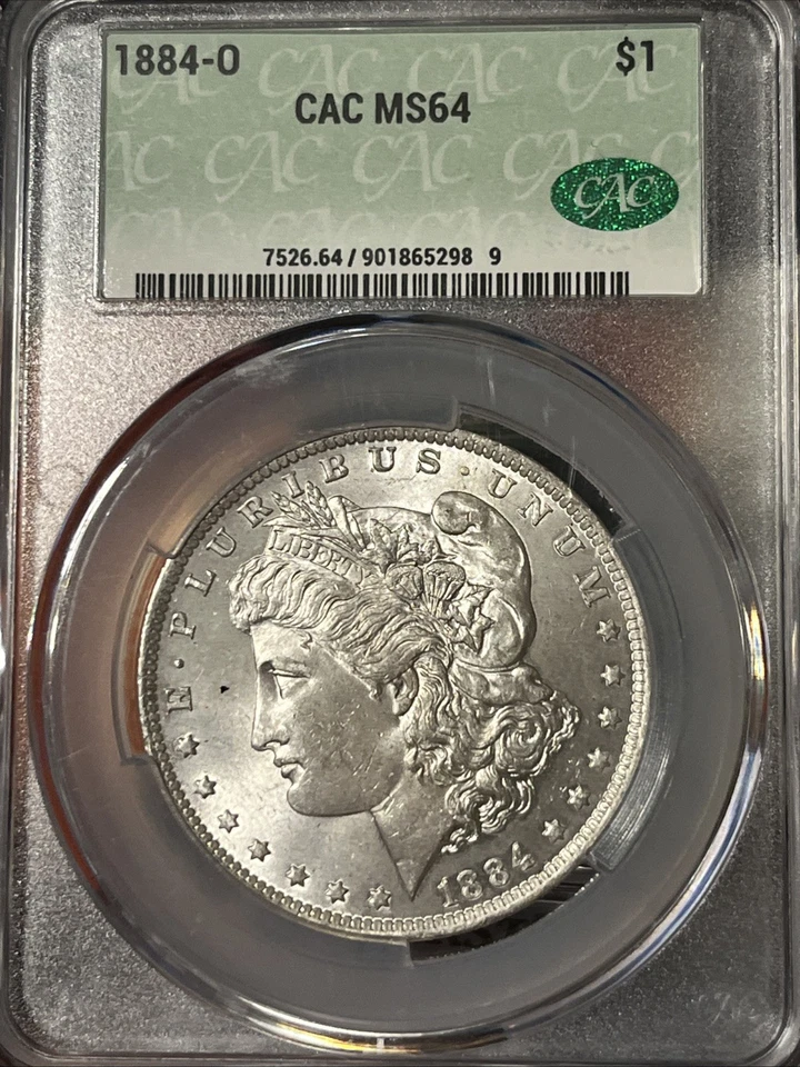 1884-O Morgan Silver Dol MS64 CAC SLOT O RARE THIS NICE - Image 1 of 3