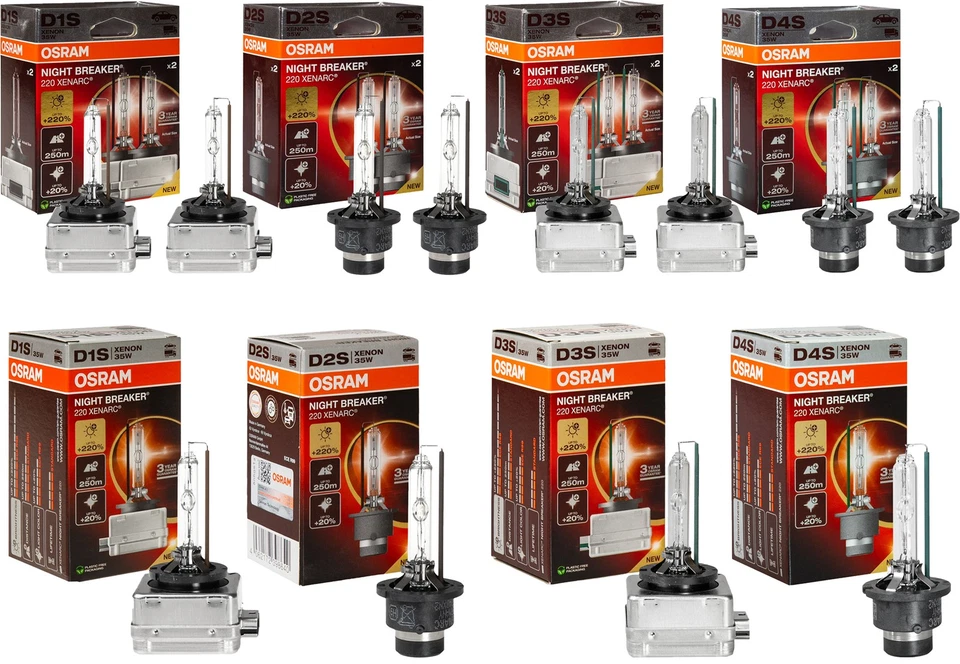 OSRAM NIGHT BREAKER 220 D1S D2S D3S D4S XENARC XENON bis zu +220%  Model 2024/25 - Bild 1 von 1