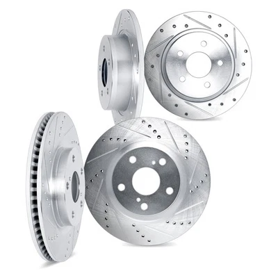 For Mercedes-Benz 300TE 90-92 Brake Rotor Set DFC Premium Drilled & Slotted - Image 1 of 2