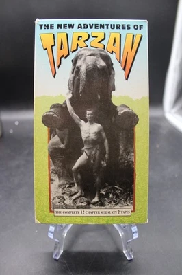 THE NEW ADVENTURES OF TARZAN COMPLETE 12 CHAPTER SERIAL VHS TAPE RHINO USED - Image 1 of 3