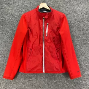 Nike Activewear Track Jacket Girls M Medium Red Full Zip High Neck Long Sleeve - Picture 1 of 9