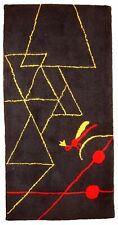 Handmade contemporary French hooked rug 2.4 x 4.7' (73cm x 144cm), 2021 - 1C829