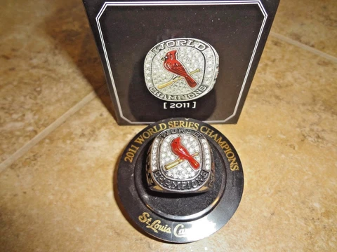 St Louis Cardinals 2011 World Series Champions Replica Ring Busch SGA 4-14-12 Cover